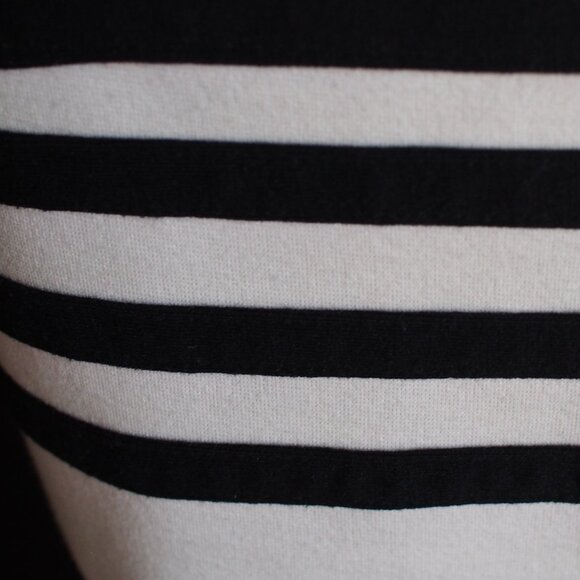 Spence | Black & White Ponte Dress w Stripes - Picture 4 of 7